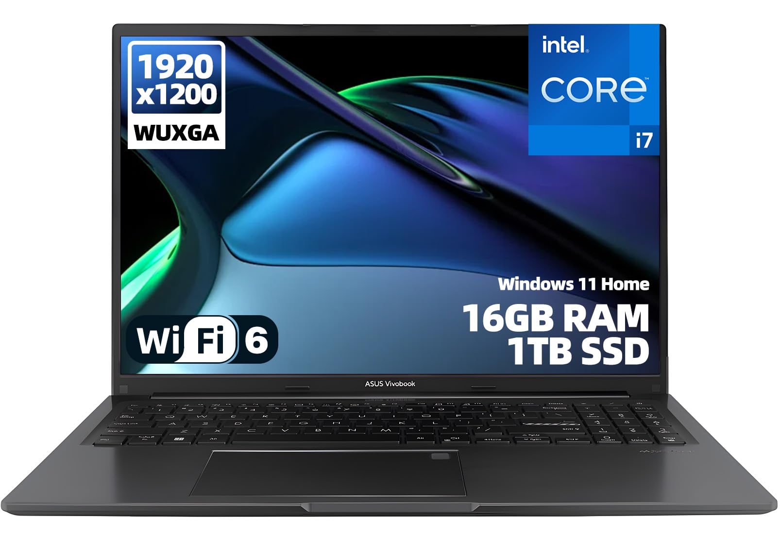 ASUS Vivobook 16インチ ノートPC ブラック 13th Gen ASUS Vivobook 16 Business Laptop, 16